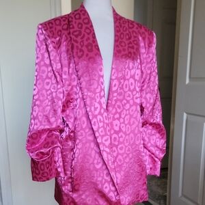 EE Some Pink Leopard Print Women's Jacket